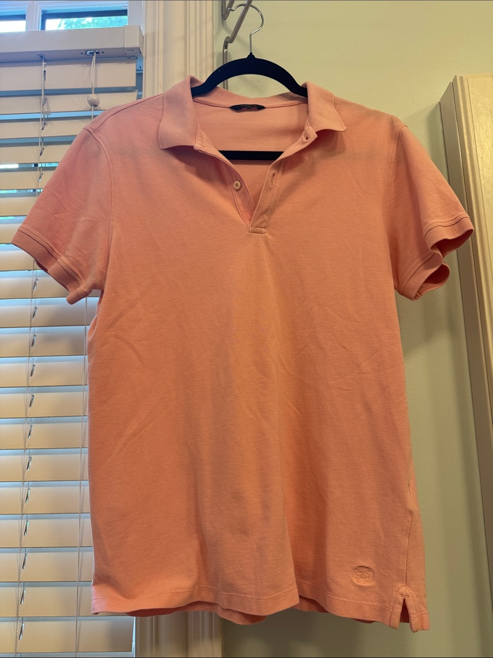 Massimo Dutti size M Salmon Short-Sleeve Polo